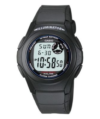 Casio F200W-1A, 10 Year Battery, Chronograph Watch, Black Resin Strap, Alarm,NEW
