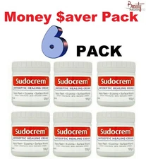 6 x Sudocrem Antiseptic Healing Cream 125g -FREE SHIPPING TO USA  EX-12/26