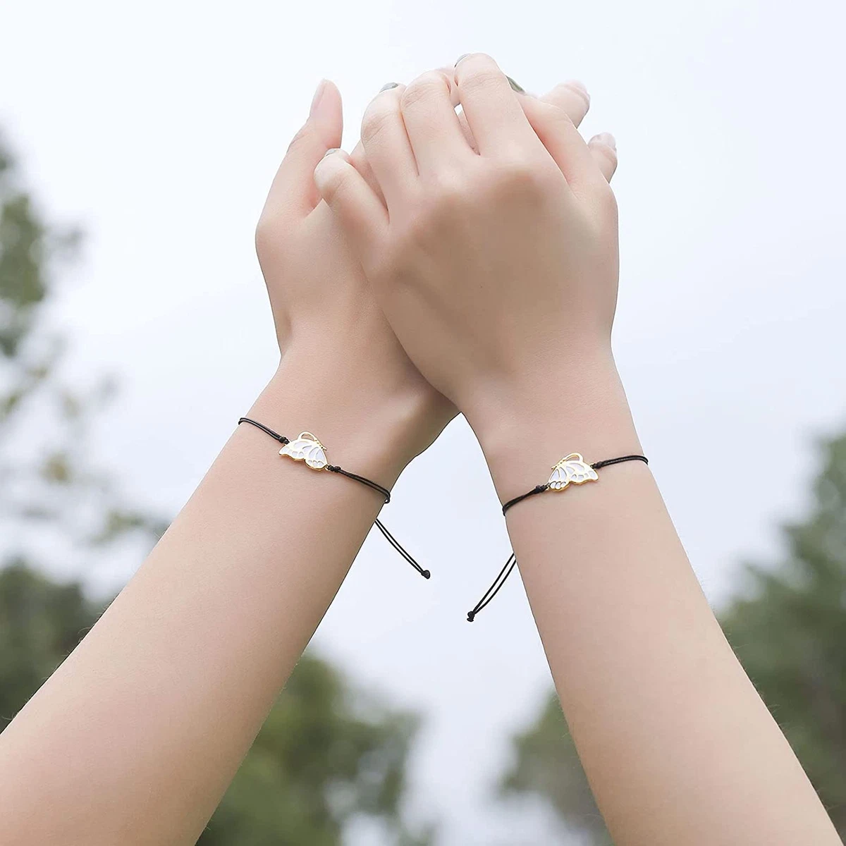 Best Friends Friendship Bracelets for 2 Girls, BFF Long Distance Matching  Butter | eBay