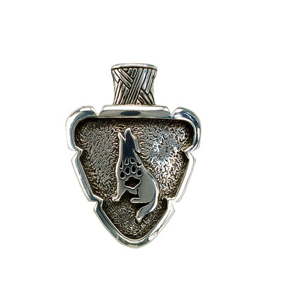 Anhänger Pfeilspitze howling Wolf Westernschmuck Sterling Silber Indianerschmuck