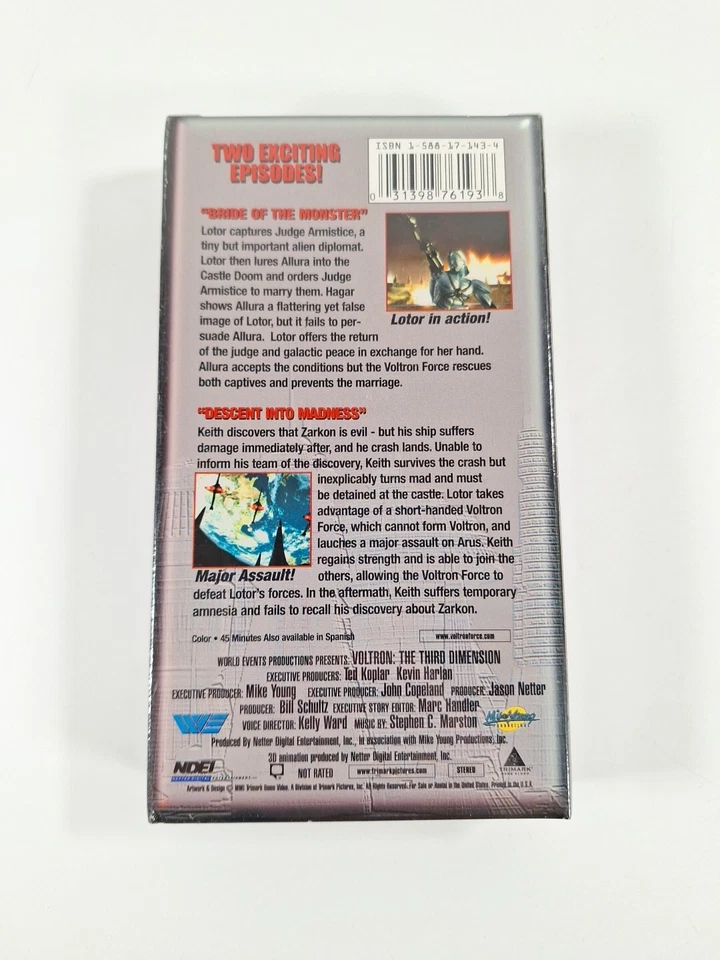 VOLTRON The Third Dimension  V004 VHS FACTORY SEALED Trading Card , Trimark. - Image 2 of 4