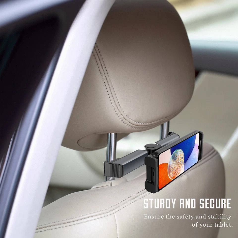 360°Car Back Seat Headrest Mount Tablet Holder for 4.7-12.9” iPad iPhone Samsung - Image 2 of 4