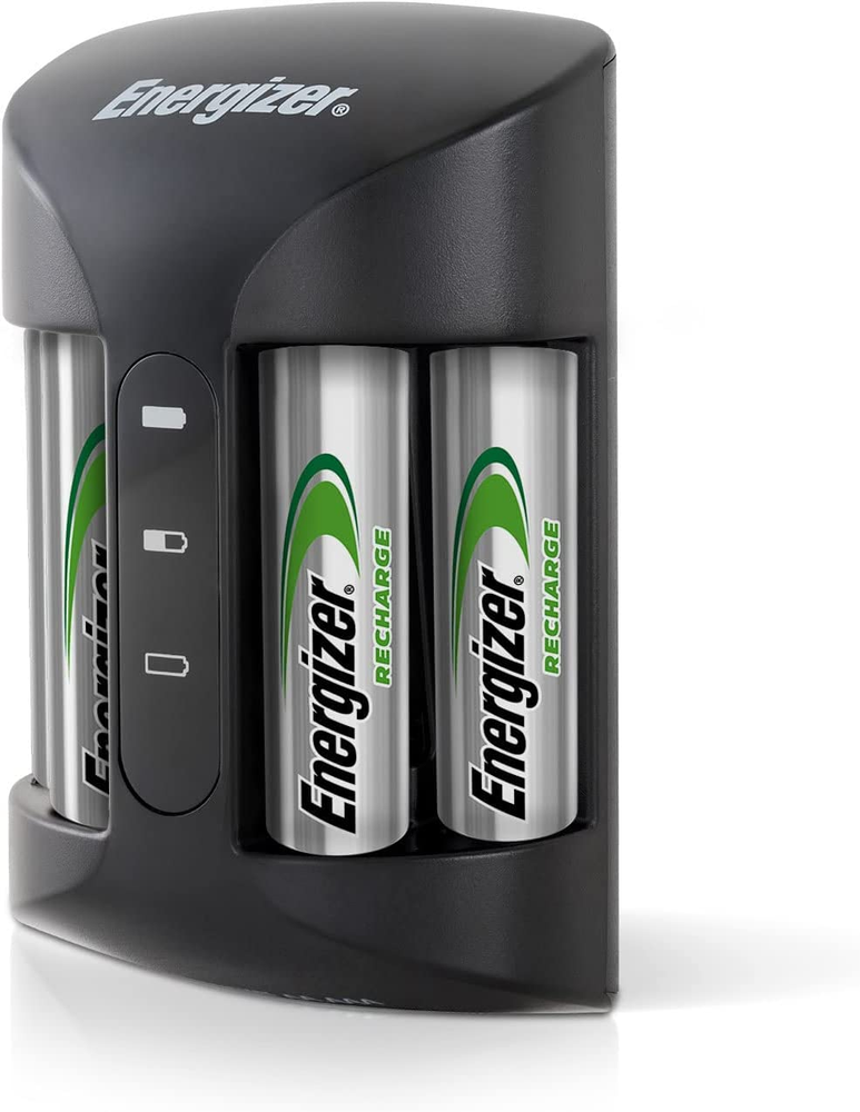 Recharge Pro Rechargeable AAA and AA Battery Charger with 4 Nimh Rechargeable AA