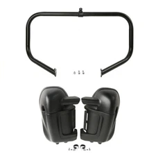 Matte Black Lower Vented Fairings Engine Guard Fit For Harley Street Glide 09-13