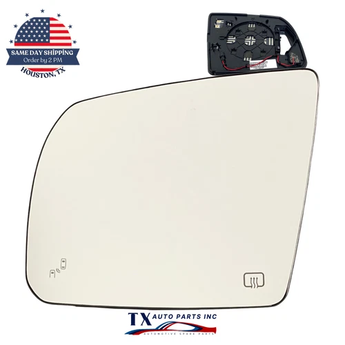 Side Mirror Glass for 2014-2020 Toyota Tundra Sequoia w/ BSM Heated Driver Side