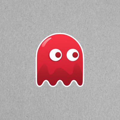 Red Ghost Sticker - Cute Cartoon Phantom Decal for Halloween Decor #4041