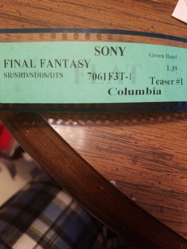 Sony Columbia - FINAL FANTASY - TEASER #1 - Green Band 35mm Film 1:39 - Like new - Picture 3 of 4