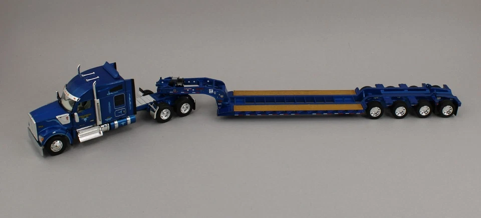 DCP 1:64 *WESTERN DISTRIBUTING* Kenworth W990 Midroof w/Tri-Axle Lowboy Trailer - Image 2 of 4