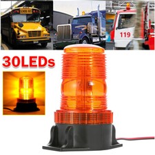 30 LED Strobe Beacon Light Forklift Truck ATV Rooftop Amber Emergency Warning