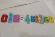 Large Wooden Colorful 3D Painted Child's Play Numbers 0-9 Early Learning Fun