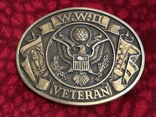 WWII Veteran - Vintage Belt Buckle