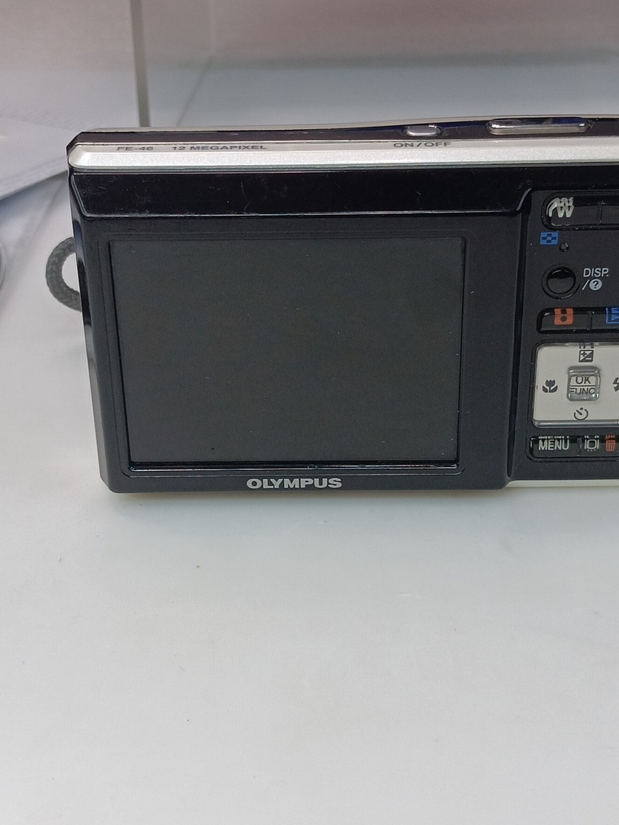 Olympus FE-46 Digital Camera w/ SD Card/Adapter, Box, Cords