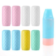 8 PCS Leak Proof Travel Bottles Covers Silicone Bottle Covers Elastic Sleeves...