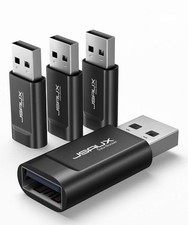 JSAUX USB Data Blocker, 4-Pack A Defender Only for Quick Charge, Black