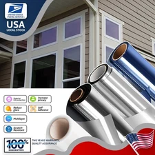 One Way Mirror Tint Window Film Privacy Protect UV Reflective Sun Block For Home