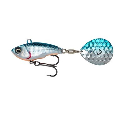 Savage Gear FAT TAIL SPIN 8CM 24G SINKING BLUE SILVER