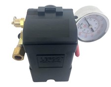 20 Amp Pressure Switch set 4 Port 95-125 PSI w/Side Gauge w/Safety valve