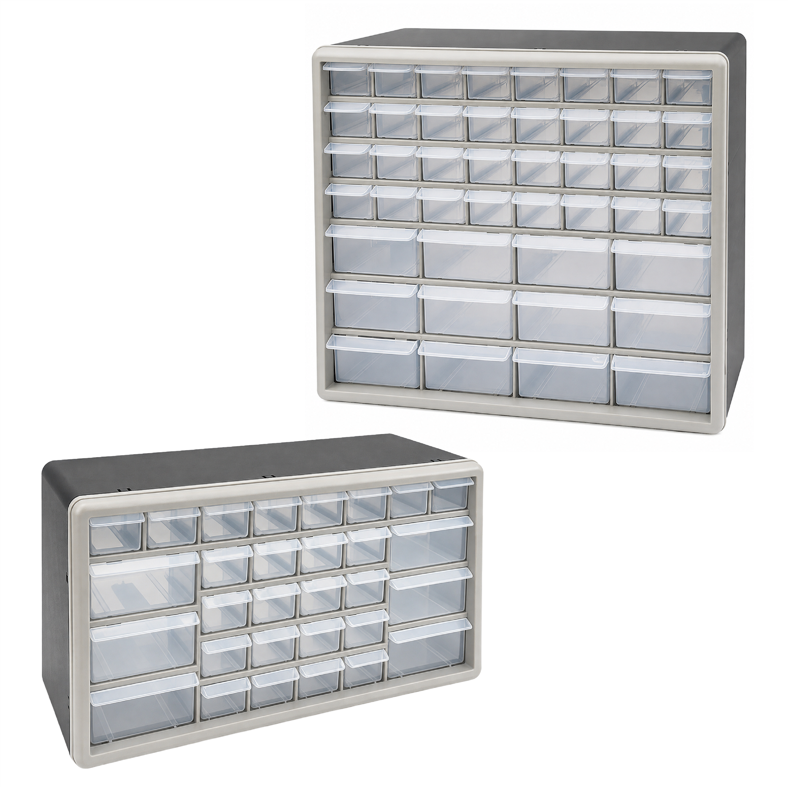 KCT 74 MULTI DRAWER PLASTIC STORAGE ORGANISER DRAWERS CABINET UNIT GARAGE 30 44