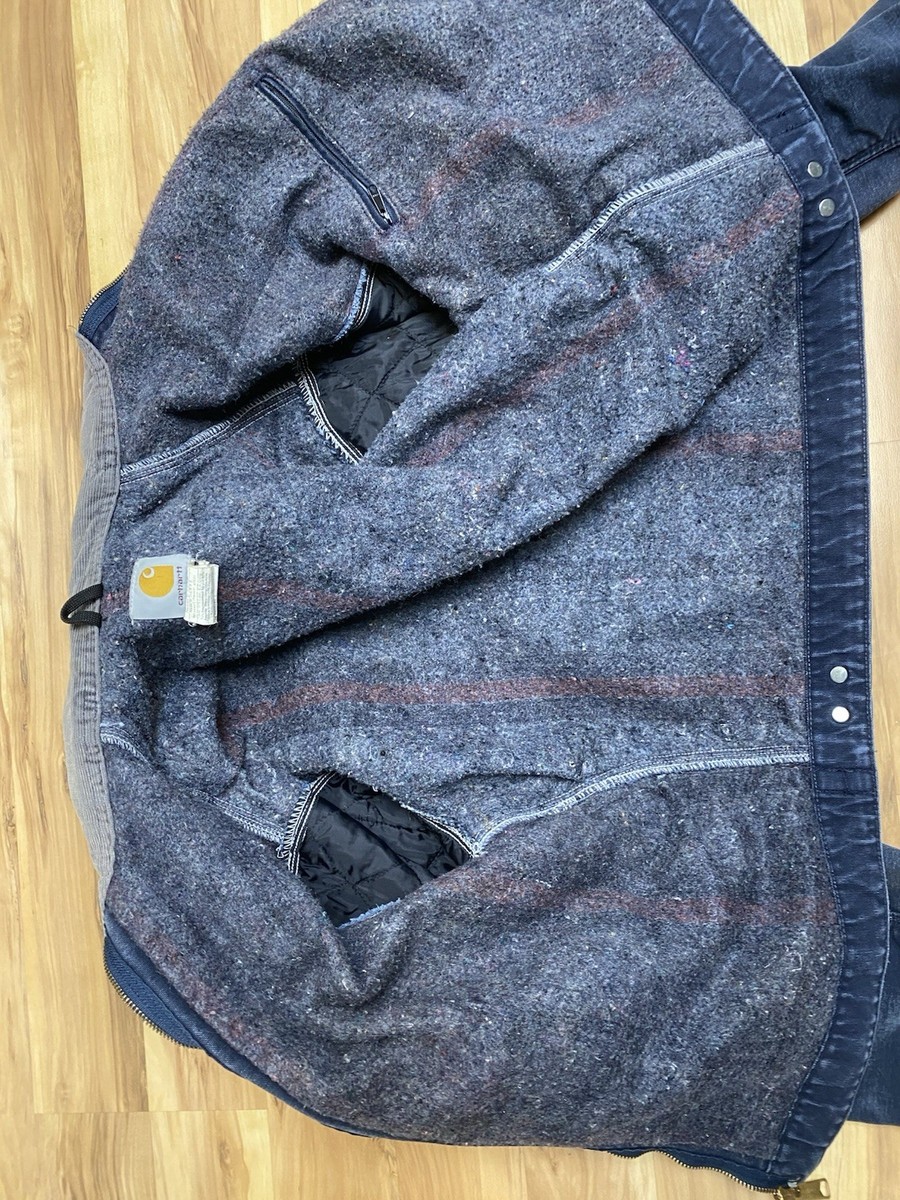 Size 40 Vintage Carhartt J01 DNY Detroit Jacket Navy Blue | eBay