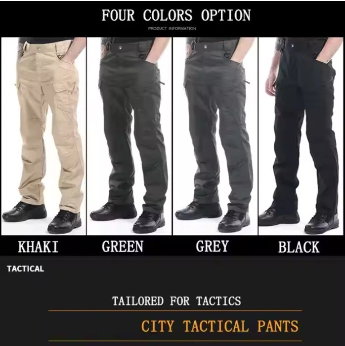 Pantalones de carga tácticos para hombre Pantalones de combate de trabajo Pantalones impermeables para senderismo al aire libre Foto 3 de 4
