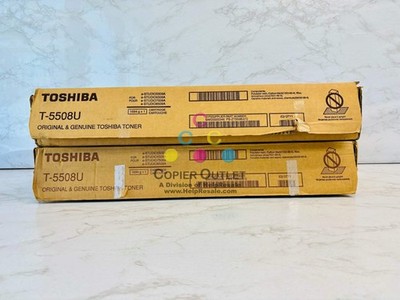 2 Open Genuine Toshiba ESTUDIO 5508A, 6508A, 6508AG Black Toner T-5508U, no tabs