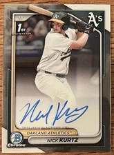 Nick Kurtz 2024 First Bowman Chrome Auto *Repack Chase Card*