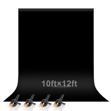 EMART 10x12ft Black Photo Backdrop Screen for Photography