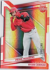 2022 Panini Elite Extra Edition #71 Ryan Cermak Prime Numbers B Die Cut #/144