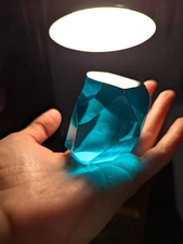 Teal Crystal Paperweight / Resin Crystals / Crystals / Crystal Trinkets