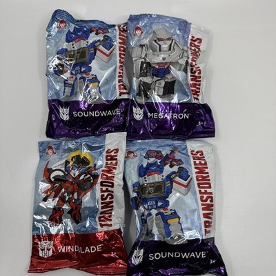 WENDY'S TRANSFORMERS KIDS MEAL TOY LOT OF 4 SEALED! 2019, Soundwave, Windblade
