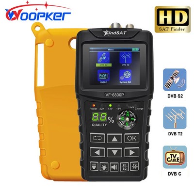 HD Digital Satellite Finder Support DVB-T2/DVB S2/DVB C Sat Finder Meter 