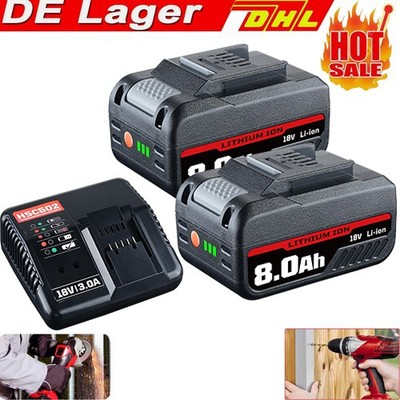 2x 8,0Ah Akku Für Einhell 18V Ersatzakku POWER X-CHANGE Lithium PXC Batterien