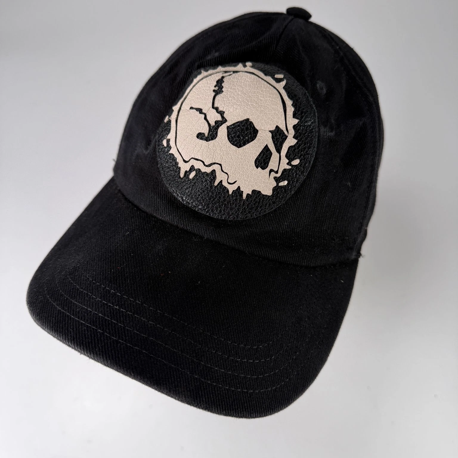 Alexander McQueen — Alexander McQueen Baseball Cap Men's Adjustable Black Skull Patch Hat