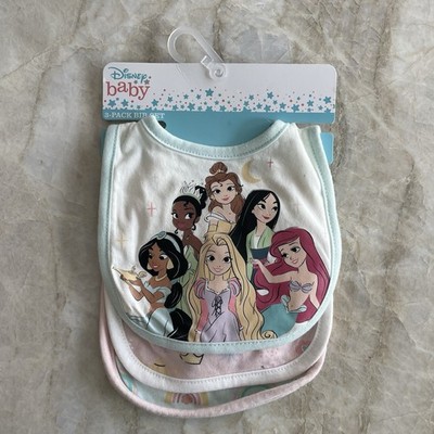 Disney Baby Three Pack Bib Set Princess Bibs NWT