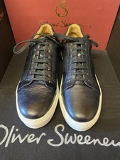 OLIVER SWEENEY, BRAND NEW, SIZE 11 , KENDAL , NAVY LEATHER , CUPSOLE TRAINER, 11