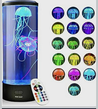New - LED Jellyfish Tower Table Lamp Color Changing Remote USB Timer Dimmable