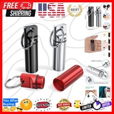Small Portable Pill Box Keychain 3 Pack, Aluminium Alloy Mini Pill Organizer ...