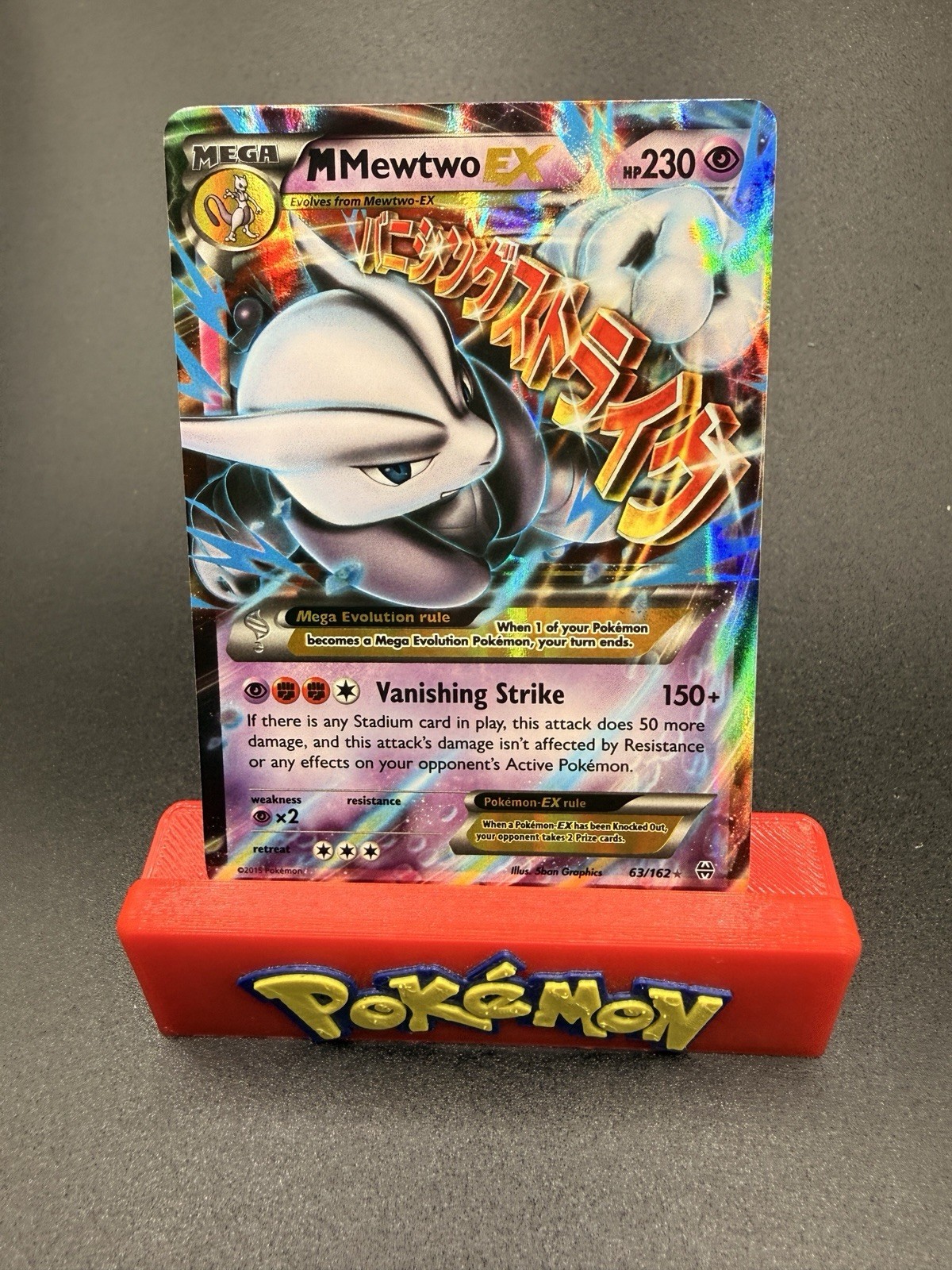 Pokémon TCG XY: Breakthrough M Mewtwo EX Ultra Rare Holo Card 63/162 NM Clean!