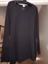 XL NICE Pure J Jill T Shirt Women Black Long Slv Stretch Pima Cotton  Spandex