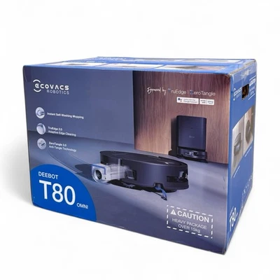 ECOVACS DEEBOT T80 OMNI Saug- & Wischroboter Schwarz mit OZMO Roller - Neu & OVP