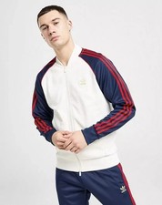 Adidas SST Track Top White/Indigo/Gold Jacket-ALL SIZES-New-Genuine-RRP £70