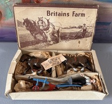 Vintage Britains General Purpose Plough Farm Cast Lead Train Garden Set MIB 6F