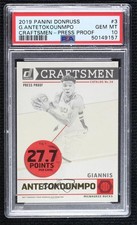 2019-20 Donruss Craftsmen Press Proof Giannis Antetokounmpo #3 PSA 10 GEM MT m4w
