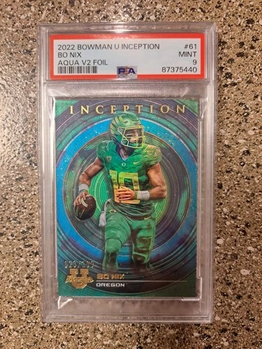 2022-2023 Bowman U Inception BO NIX Aqua V2 Foil /199 PSA 9 - POP 2