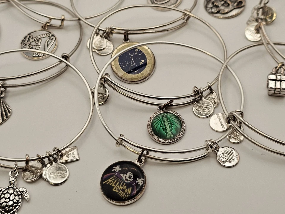 Alex Ani Mixed Charm Beaded Silver Lot 1 Project Bracelets 33 Pieces ⭐️ As Is - Image 4 of 4