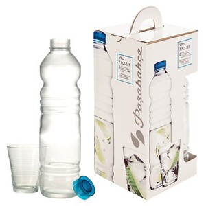 Détails Sur Pasabahce Verre Bouteille Verres 6 Côtelé Design Set Eau Jus Summer Cool Afficher Le Titre Dorigine