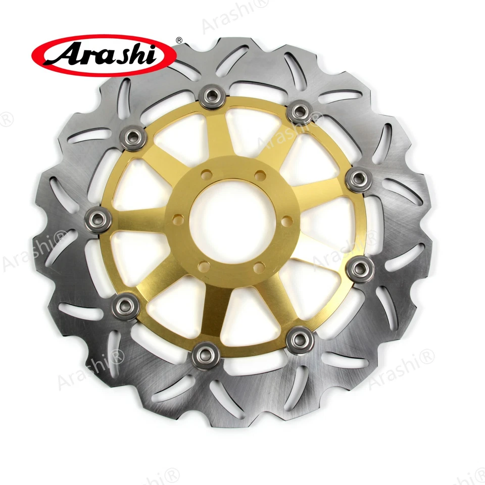 Arashi Front Brake Rotors For Yamaha FJ1200 1988 1989 1990 1991 FJ-1200 Gold - Image 4 of 4
