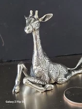 Genuine   Buccellati Sterling Silver  Giraffe With Box And Bag 
