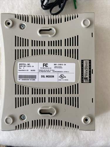 Westell WireSpeed B90-210015-04 Gray Ethernet Router USB DSL Modem Tested - Picture 9 of 9