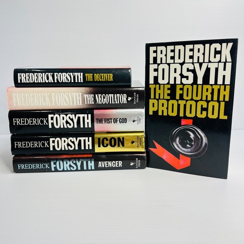 6 x Frederick Forsyth Hardcover Books - Thriller Action Fiction Novels